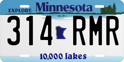MN license plate 314RMR
