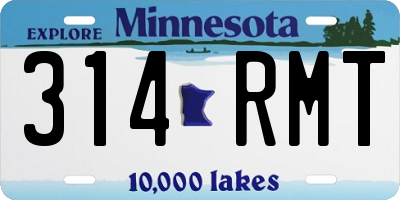 MN license plate 314RMT