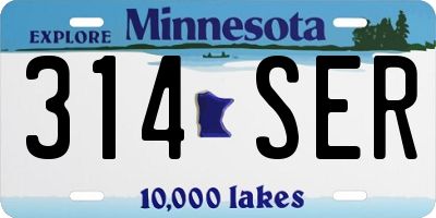 MN license plate 314SER