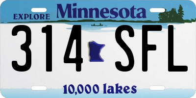 MN license plate 314SFL