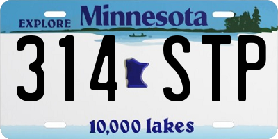 MN license plate 314STP