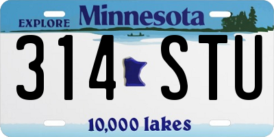 MN license plate 314STU