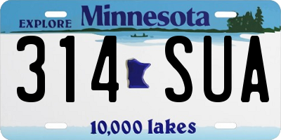 MN license plate 314SUA