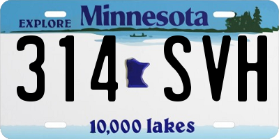 MN license plate 314SVH