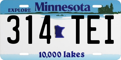 MN license plate 314TEI