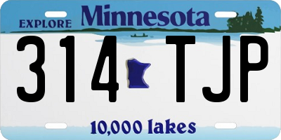 MN license plate 314TJP