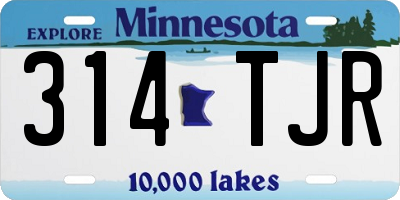 MN license plate 314TJR