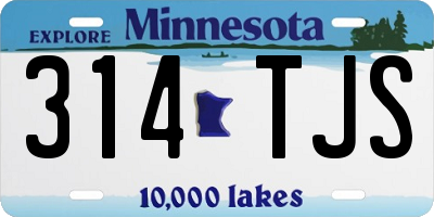 MN license plate 314TJS