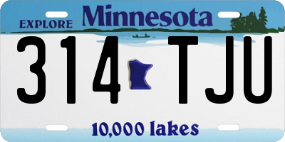 MN license plate 314TJU