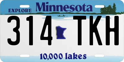 MN license plate 314TKH