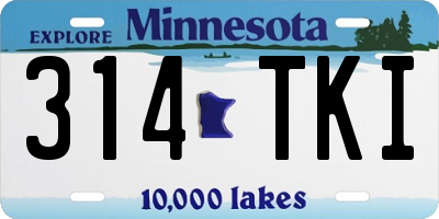 MN license plate 314TKI