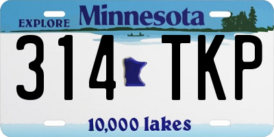MN license plate 314TKP