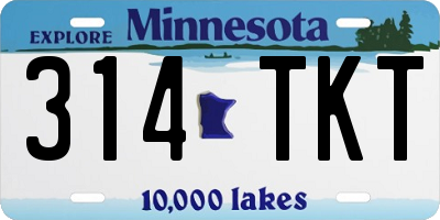 MN license plate 314TKT