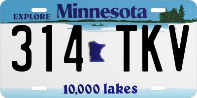 MN license plate 314TKV