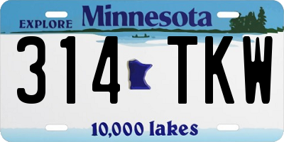 MN license plate 314TKW