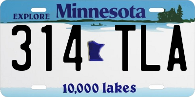 MN license plate 314TLA