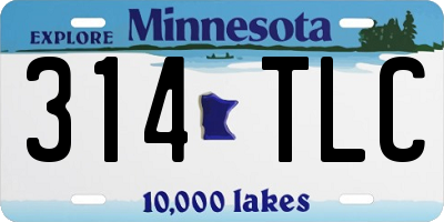 MN license plate 314TLC