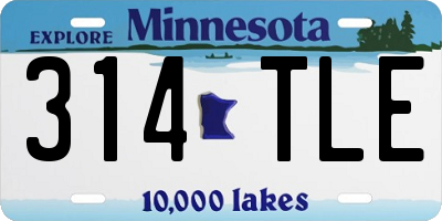 MN license plate 314TLE