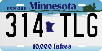MN license plate 314TLG