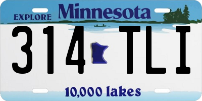 MN license plate 314TLI