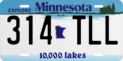 MN license plate 314TLL