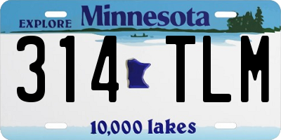 MN license plate 314TLM