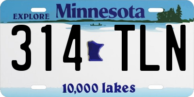 MN license plate 314TLN