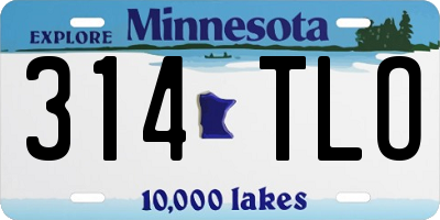 MN license plate 314TLO