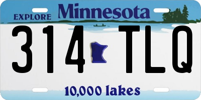 MN license plate 314TLQ