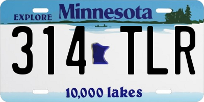 MN license plate 314TLR