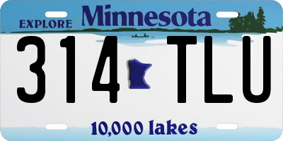 MN license plate 314TLU
