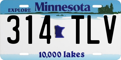 MN license plate 314TLV