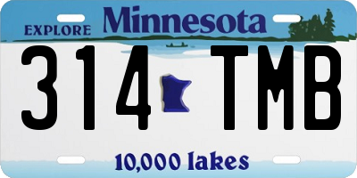 MN license plate 314TMB
