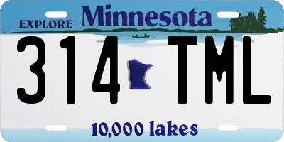 MN license plate 314TML