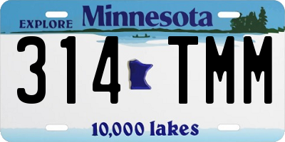 MN license plate 314TMM