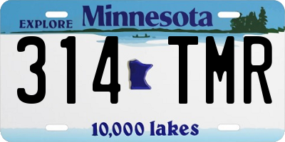 MN license plate 314TMR