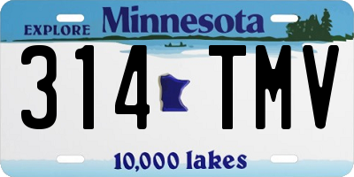 MN license plate 314TMV