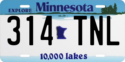 MN license plate 314TNL