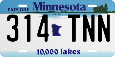 MN license plate 314TNN