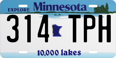 MN license plate 314TPH