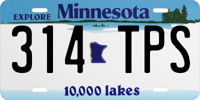 MN license plate 314TPS