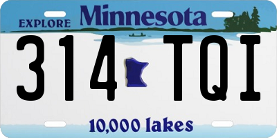 MN license plate 314TQI