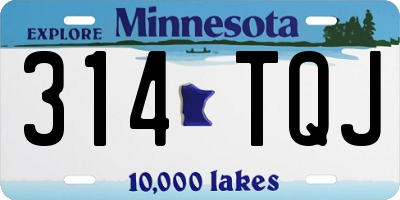 MN license plate 314TQJ