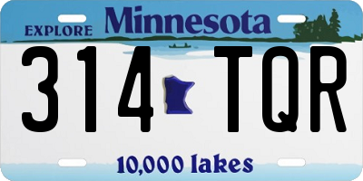 MN license plate 314TQR