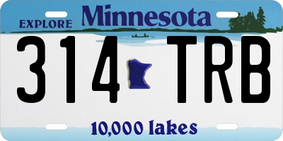 MN license plate 314TRB