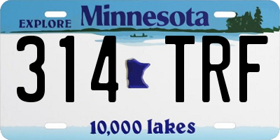 MN license plate 314TRF