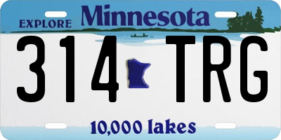 MN license plate 314TRG
