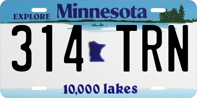 MN license plate 314TRN
