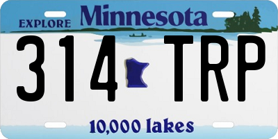 MN license plate 314TRP