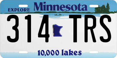 MN license plate 314TRS